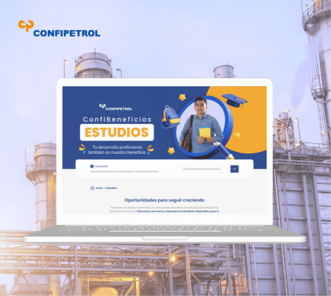 Portal web de beneficios laborales para los colaboradores de Confipetrol