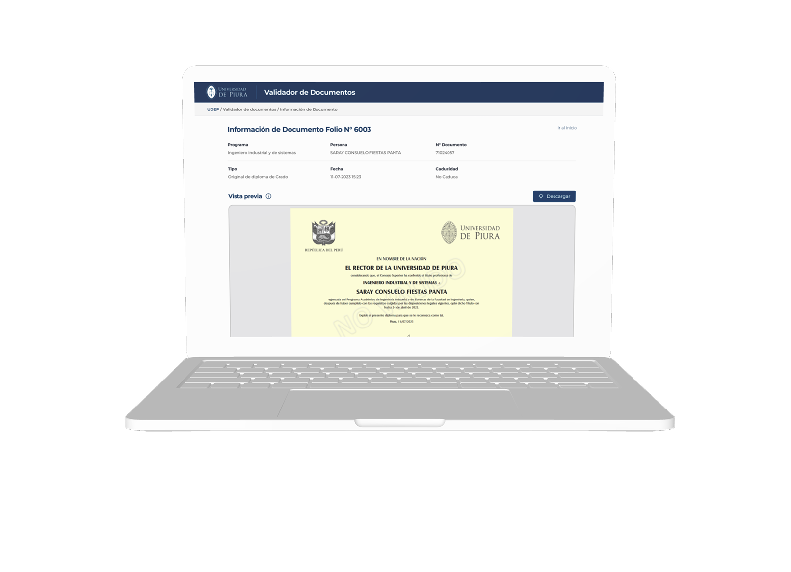 Validador público de documentos